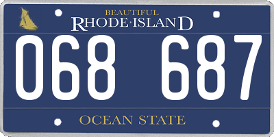 RI license plate 068687