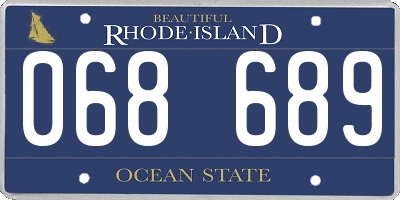 RI license plate 068689