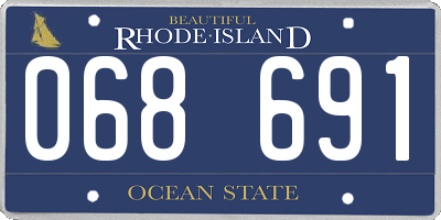 RI license plate 068691