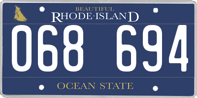 RI license plate 068694