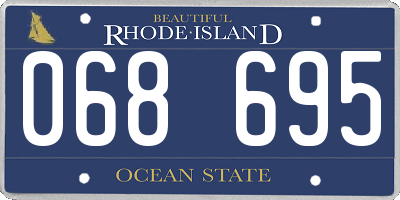 RI license plate 068695