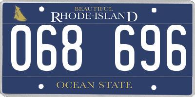 RI license plate 068696