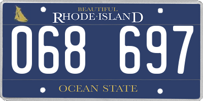 RI license plate 068697