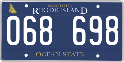 RI license plate 068698