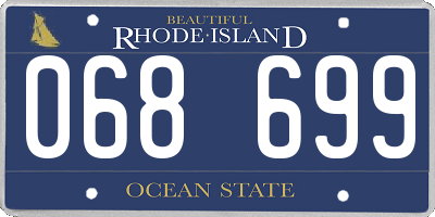 RI license plate 068699