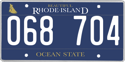 RI license plate 068704