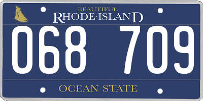 RI license plate 068709