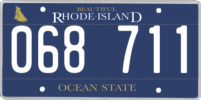 RI license plate 068711