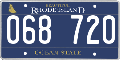 RI license plate 068720