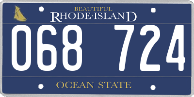 RI license plate 068724