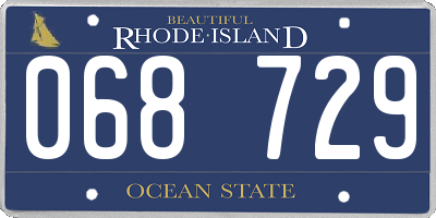 RI license plate 068729