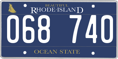 RI license plate 068740