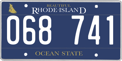 RI license plate 068741