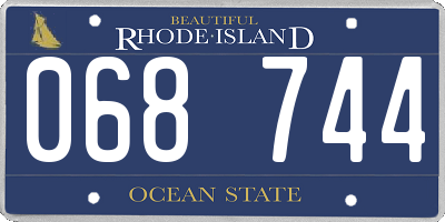 RI license plate 068744