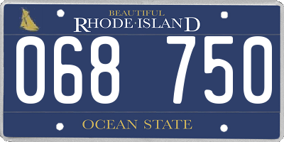 RI license plate 068750