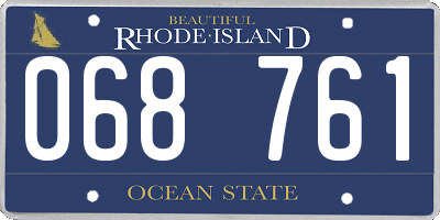 RI license plate 068761