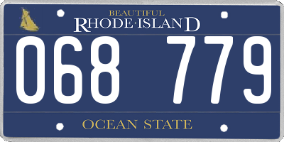 RI license plate 068779