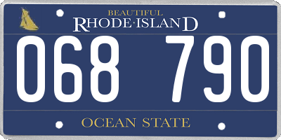 RI license plate 068790