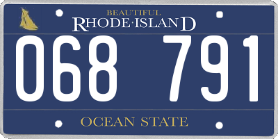 RI license plate 068791