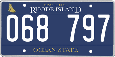 RI license plate 068797