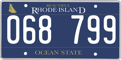 RI license plate 068799