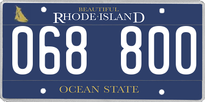 RI license plate 068800