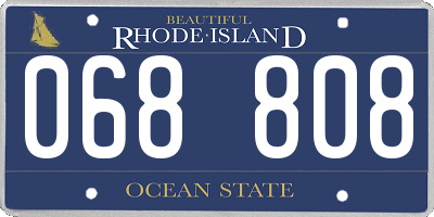 RI license plate 068808