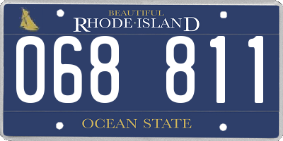 RI license plate 068811