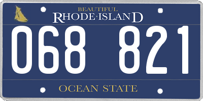 RI license plate 068821