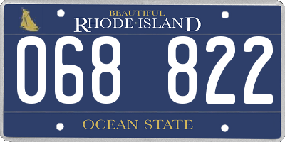 RI license plate 068822