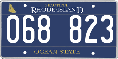 RI license plate 068823