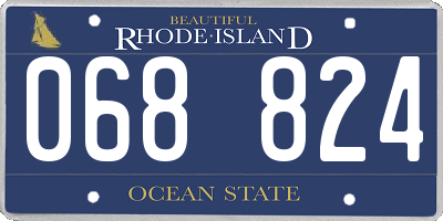 RI license plate 068824