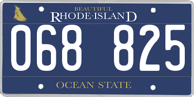 RI license plate 068825