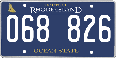 RI license plate 068826