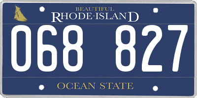 RI license plate 068827