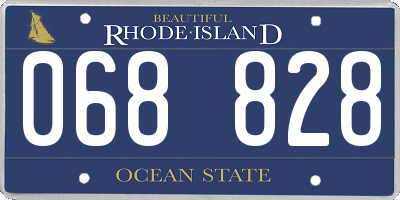 RI license plate 068828