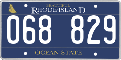 RI license plate 068829