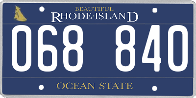 RI license plate 068840