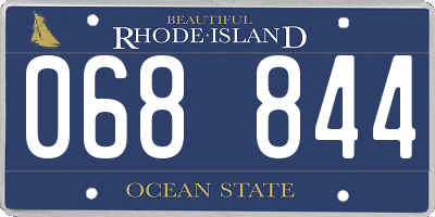 RI license plate 068844