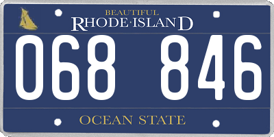 RI license plate 068846