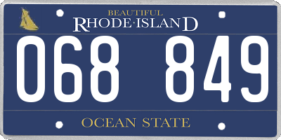 RI license plate 068849