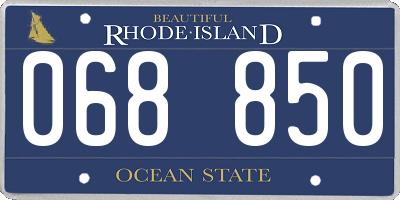 RI license plate 068850