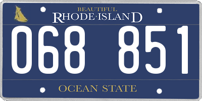 RI license plate 068851