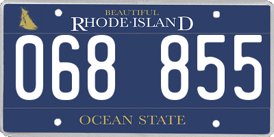 RI license plate 068855