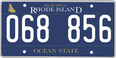 RI license plate 068856