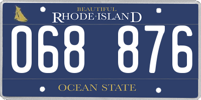 RI license plate 068876