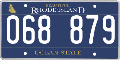 RI license plate 068879