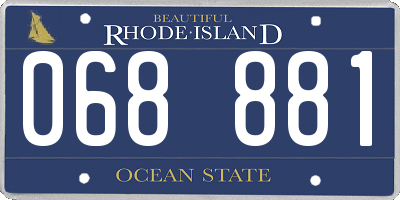 RI license plate 068881