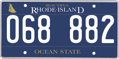 RI license plate 068882