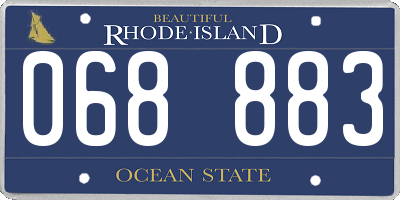 RI license plate 068883